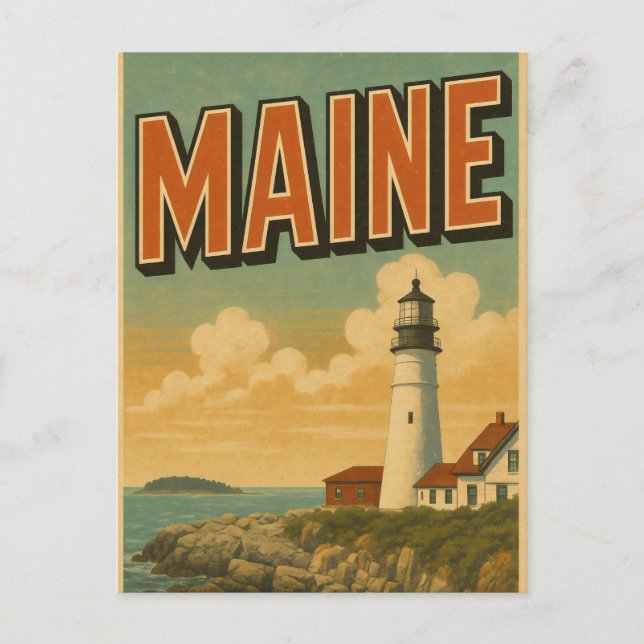 Postkarte aus Maine (Vorderseite)