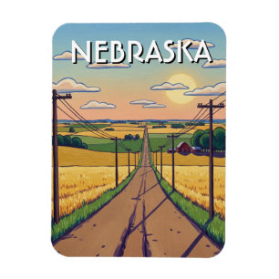 Postkarte aus Nebraska Magnet