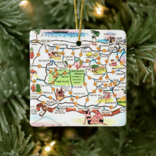 Postkarte aus Puerto Rico, Keramik-Ornament Keramikornament