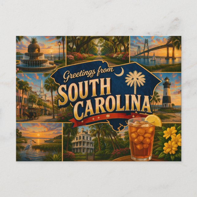 Postkarte aus South Carolina (Vorderseite)