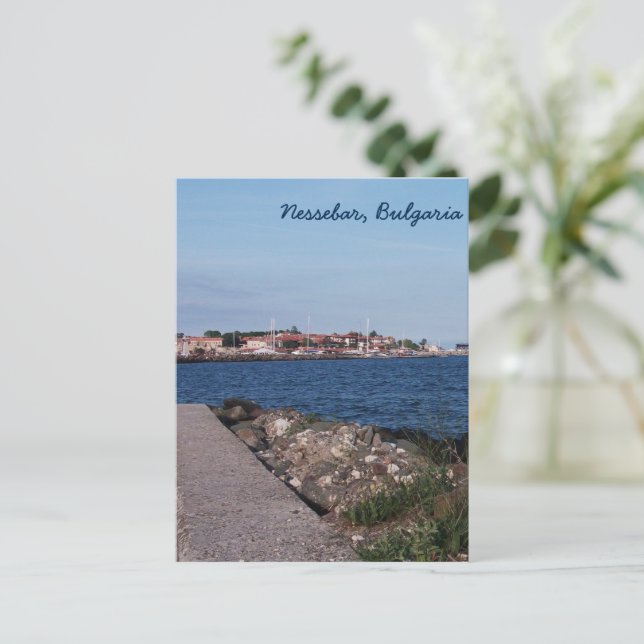 Postkarte - Aussicht aus Nessebar, Bulgarien (Stehend Vorderseite)