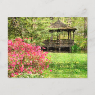 POSTKARTE, "AZALEAS UND GAZEBO, TOLEDO BOTANICAL G POSTKARTE