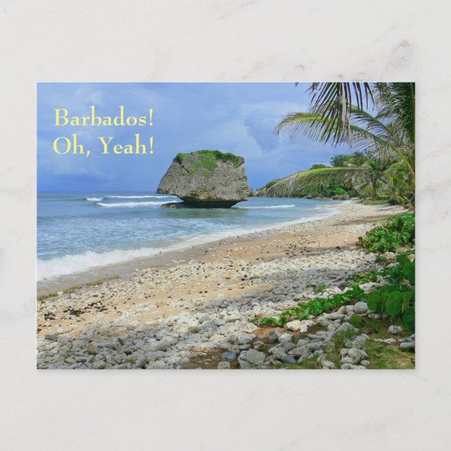 Postkarte, BARBADOS! OH, JA!/ BATHSHEBA ROCK Postkarte (Vorderseite)