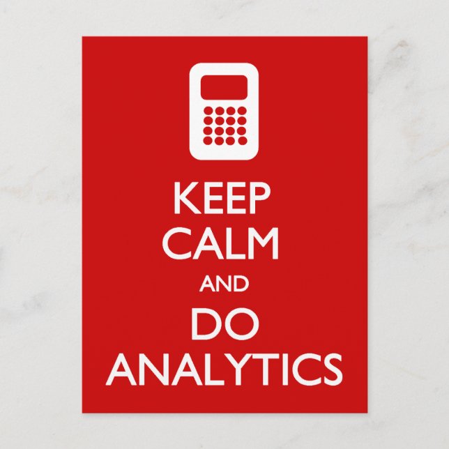 Postkarte behalt Calm Do Analytics (Vorderseite)