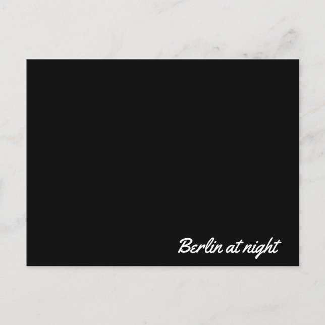 Postkarte Berlin nachts (Vorderseite)