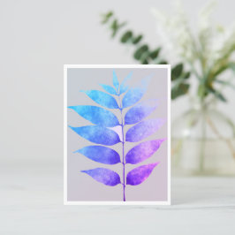 Postkarte - Blau/Lila/rosa Fern
