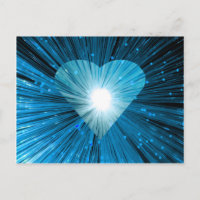 Postkarte "Blaues Herz"
