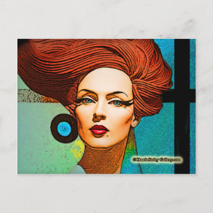 Postkarte "Blue Earring"