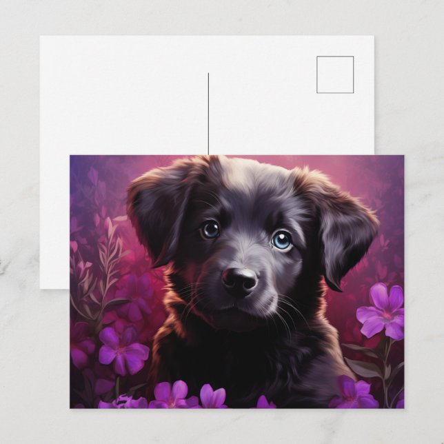 Postkarte Blume der Liebe (Vorne/Hinten)