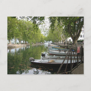 Postkarte: Boote, Kanal, See Annecy, Frankreich Postkarte