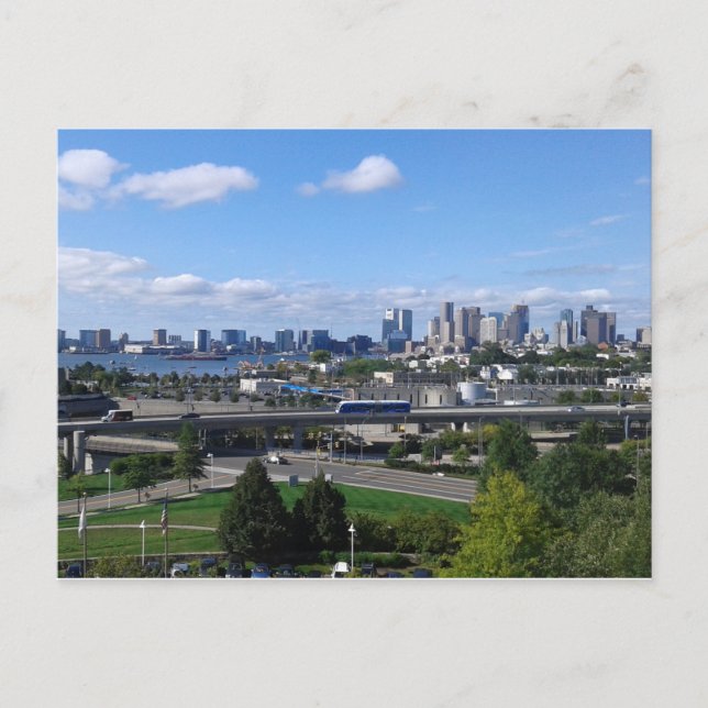 Postkarte Boston Skyline (Vorderseite)