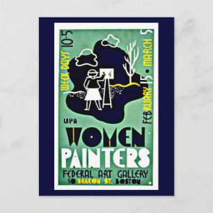 Postkarte-Boston WPA Poster-4 Postkarte