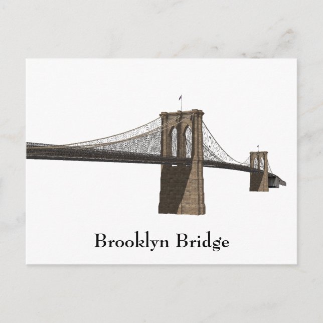 Postkarte: Brooklyn Bridge: New York City Postkarte (Vorderseite)