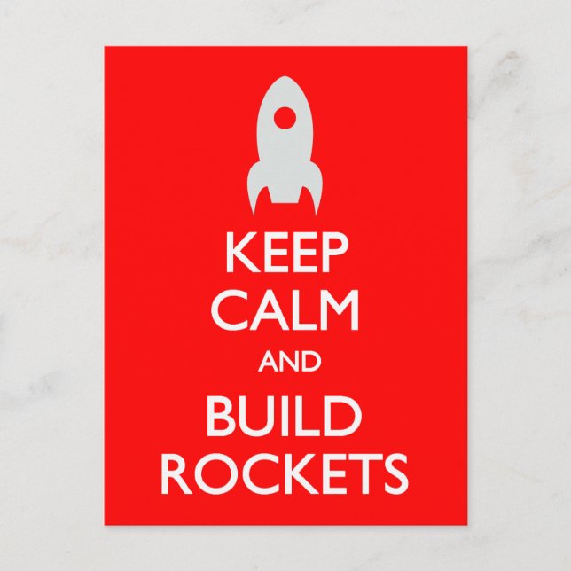 Postkarte "Calm Build Rockets" behalten (Vorderseite)