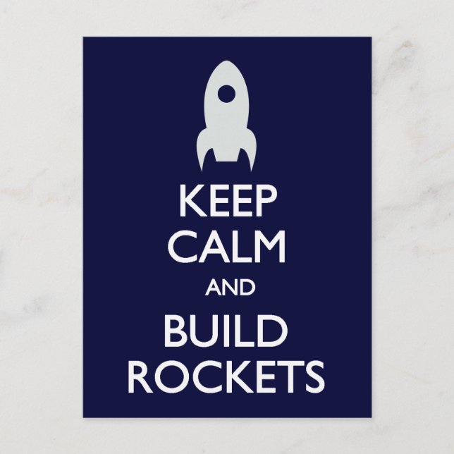 Postkarte "Calm Build Rockets" behalten (Vorderseite)