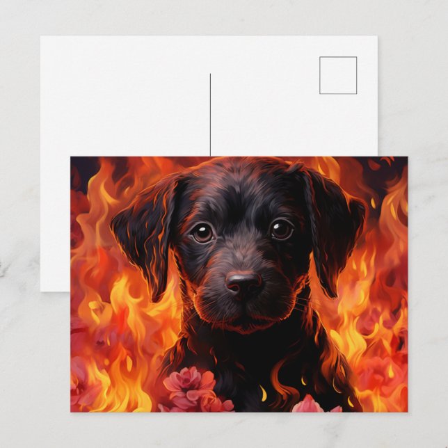 Postkarte Canine Ardente" (Vorne/Hinten)