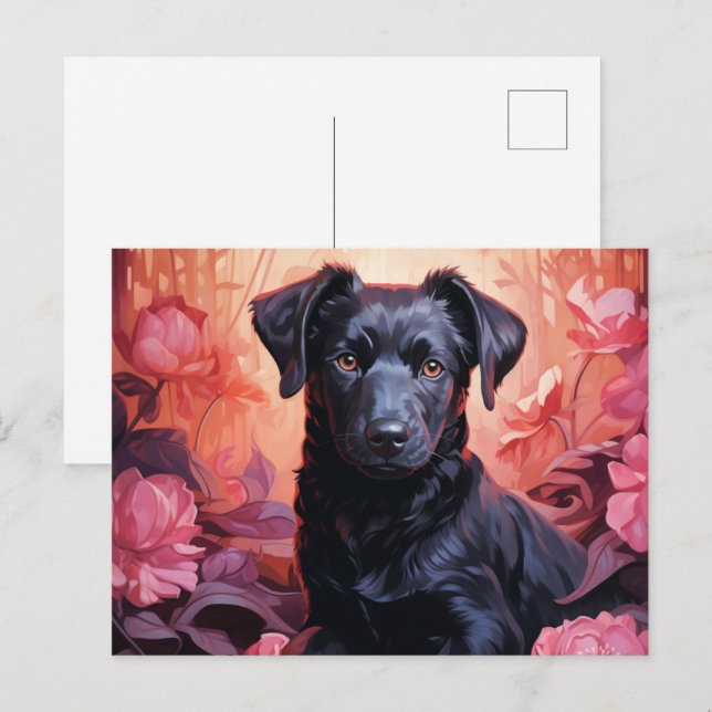 Postkarte Canine Brilliance in Gardens (Vorne/Hinten)