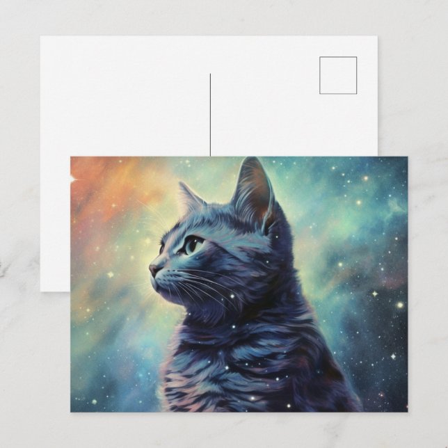 Postkarte Cat Alone (Vorne/Hinten)