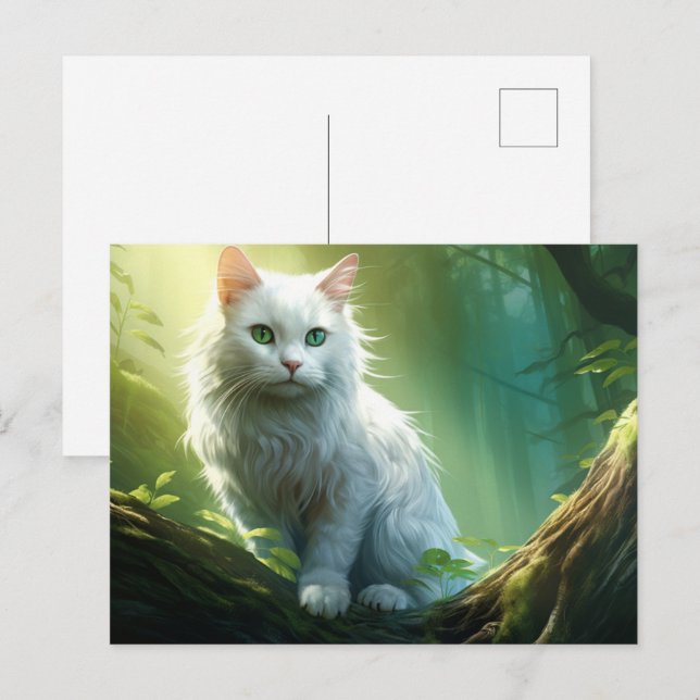 Postkarte Chat Foret 10 (Vorne/Hinten)