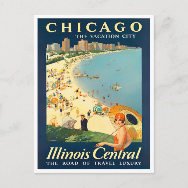 Postkarte Chicago Vintage (Vorderseite)