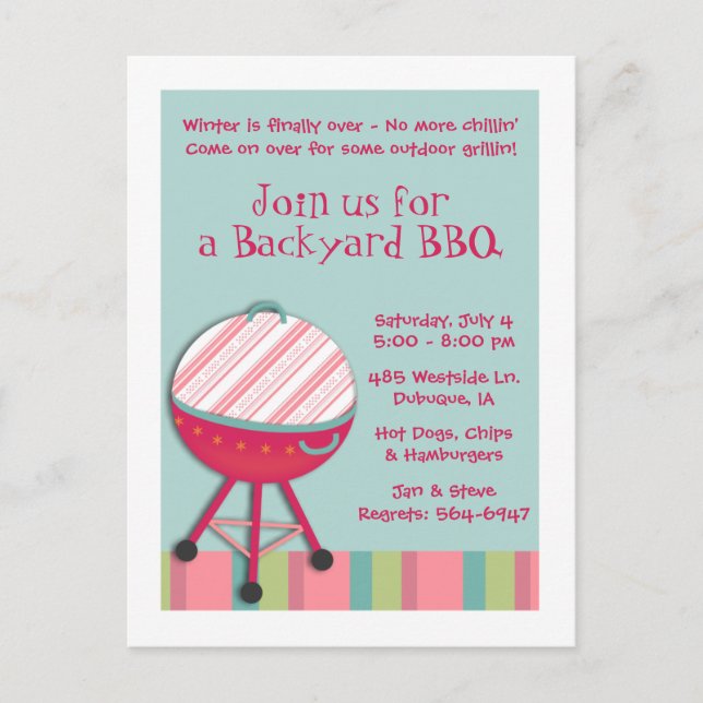 Postkarte "Chill & Grill" (Vorderseite)