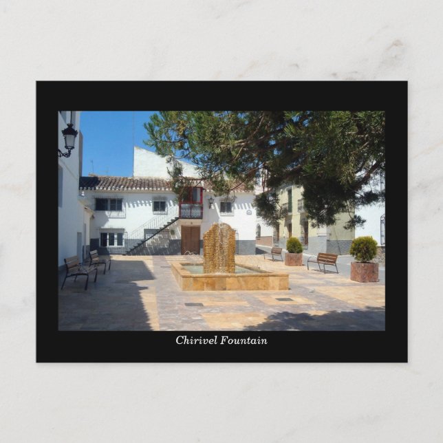 Postkarte Chirivel Fotain - Almeria, Spanien (Vorderseite)