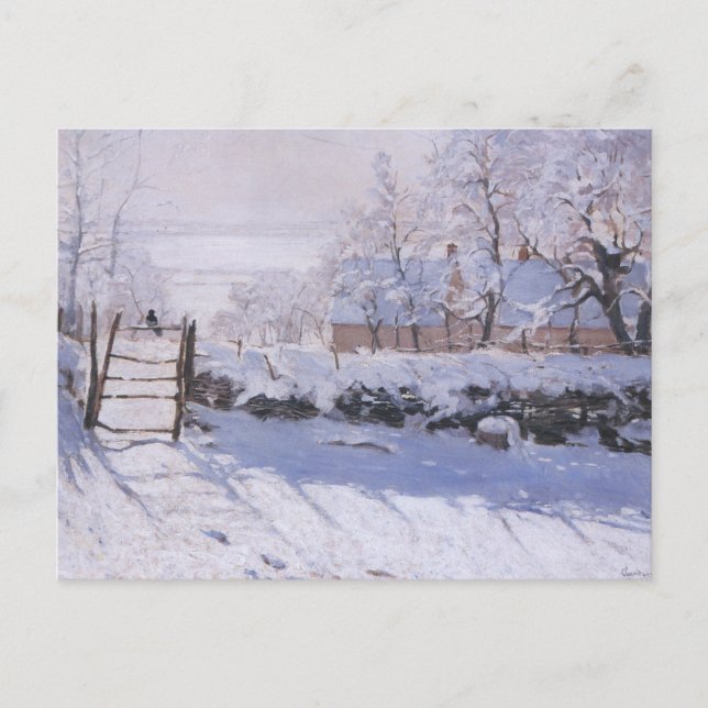 Postkarte Claude Monet Die magische Winterlandscha (Vorderseite)