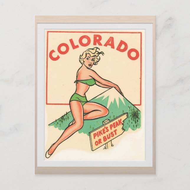 Postkarte Colorado Vintage (Vorderseite)