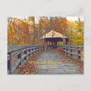 Postkarte, "Covered Bridge at Wildwood Preserve" Postkarte