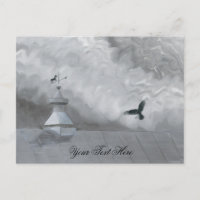 Postkarte Crow & Weather Vane
