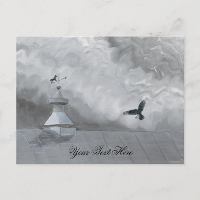 Postkarte Crow & Weather Vane (Vorderseite)