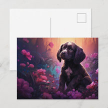 Postkarte Cuddly Canine