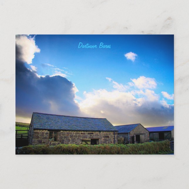 Postkarte "Dartmoor Barns" (Vorderseite)