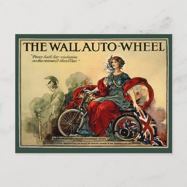 Postkarte: Das Auto der Wand Postkarte (Vorderseite)