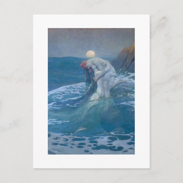 POSTKARTE : DAS MERMAID : HOWARD PYLE : 1910 (Vorderseite)