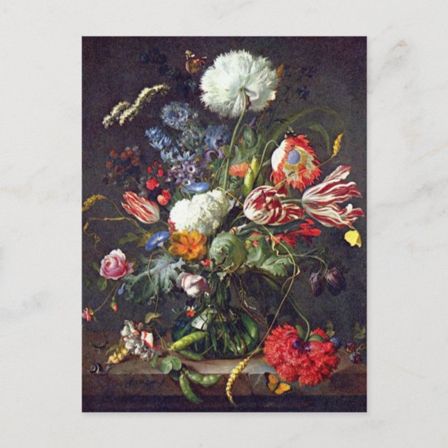 Postkarte De Heem Flower (Vorderseite)