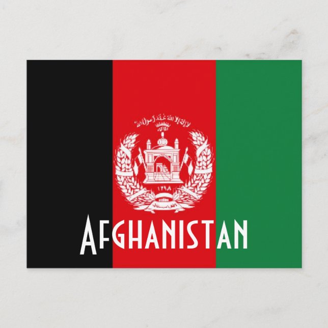 Postkarte der Afghanistan-Flagge (Vorderseite)