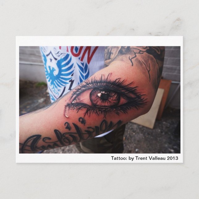 Postkarte der Augentätowierung (Vorderseite)