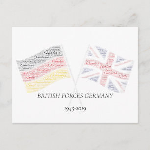 Postkarte der britischen Streitkräfte Deutschland