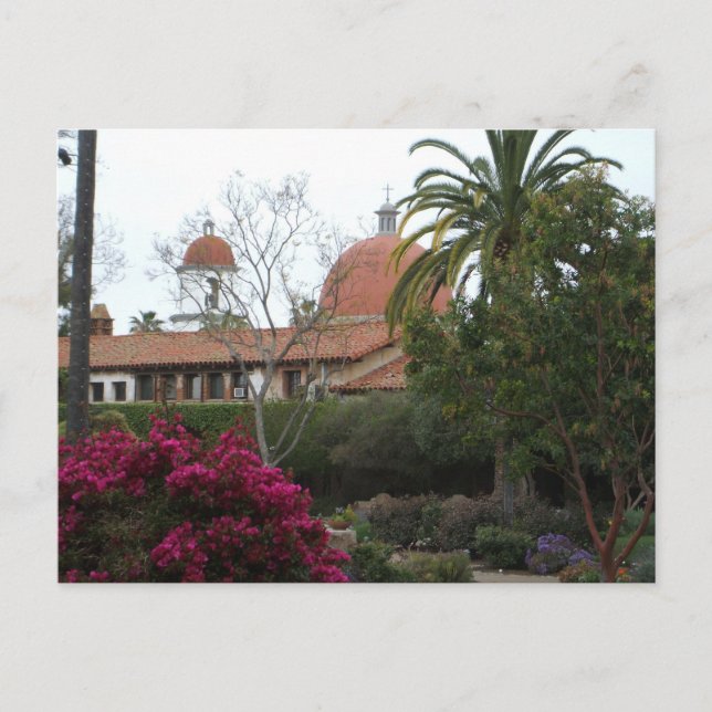 Postkarte der Capistrano-Mission Domes (Vorderseite)