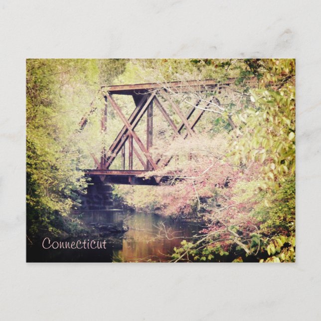 Postkarte der Connecticut Bridge (Vorderseite)