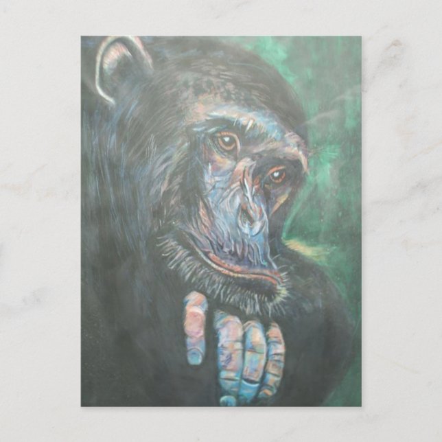 Postkarte "Der Denker" (Vorderseite)