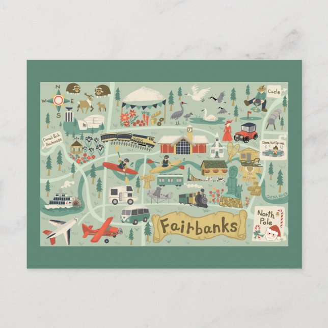 Postkarte der Fairbanks (Vorderseite)