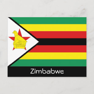 Postkarte der Flagge Simbabwes