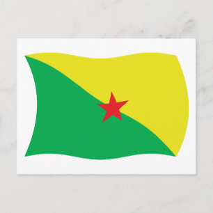 Postkarte der Flagge von Französisch-Guayana