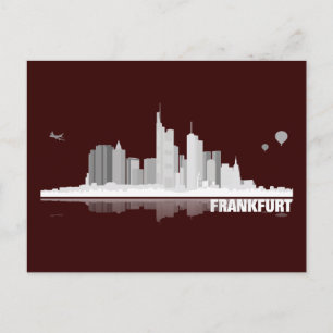 Postkarte der Frankfurter City-Skyline