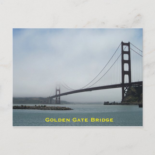 Postkarte der Golden Gate Bridge an einem schönen  (Vorderseite)
