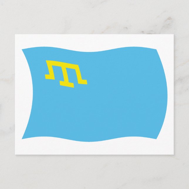 Postkarte der Krimtatarsfahne (Vorderseite)