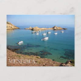 postkarte der Küste der Insel von Menorca