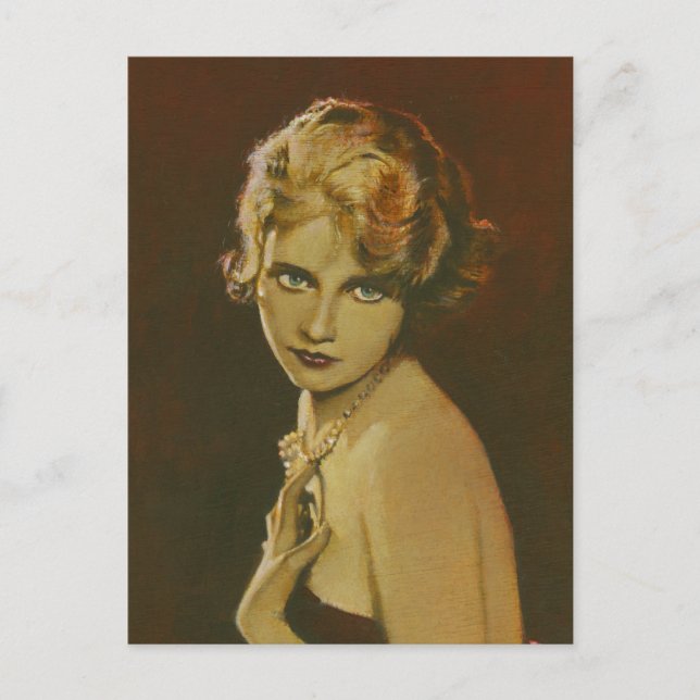 Postkarte der Mode der Vintagen 1930er Jahre (Vorderseite)